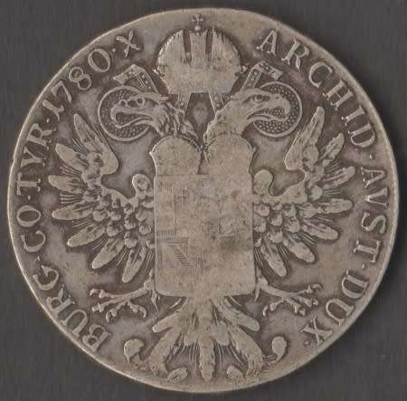 1780 X MARIA THERESIA THALER SILVER COIN