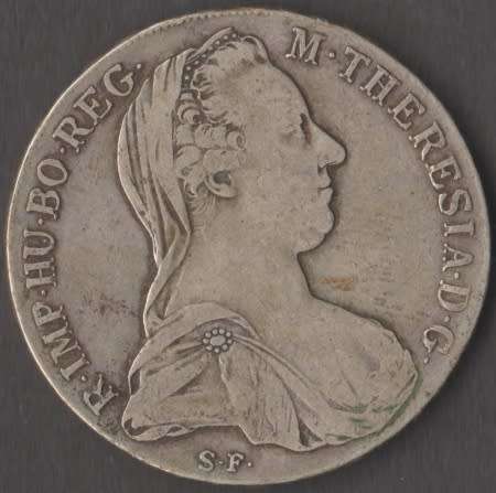 1780 X MARIA THERESIA THALER SILVER COIN