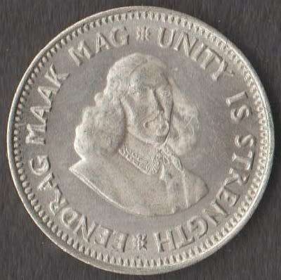 1963 SOUTH AFRICA  2 1/2 CENT SILVER COIN