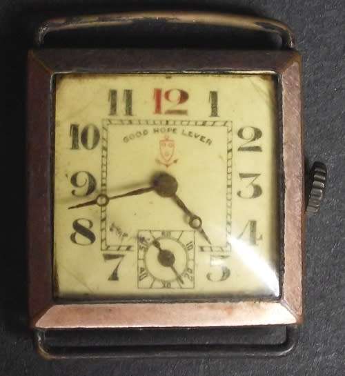 VINTAGE GOOD HOPE LEVER WATCH 9ct GOLDPLATED-NOT WORKING