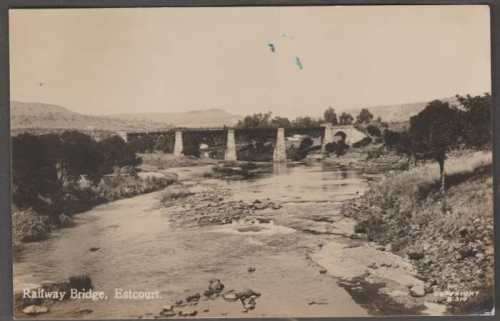VINTAGE NATAL ESTCOURT RAILWAY BRIDGE REAL PHOTOGRAPH POSTCARD - UNUSED