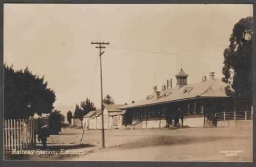 VINTAGE NATAL ESTCOURT RAILWAY STATION REAL PHOTOGRAPH POSTCARD - UNUSED