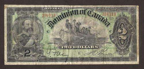 Very RARE 1897 Canada $2 Dollar Banknote!!!!!