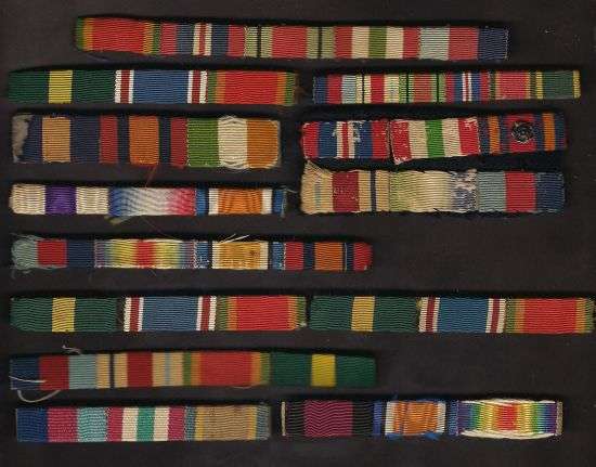 Great Lot of BOER WAR, WWI, WWII etc RIBBON BARS!!!