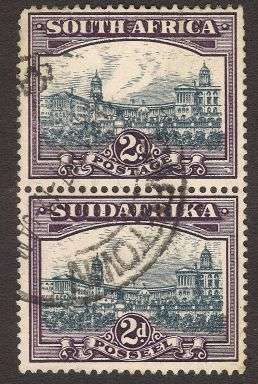 Union SA 2d ROTO Vert Pair "INTERRUPTED/MISSING PRINTING"-Used