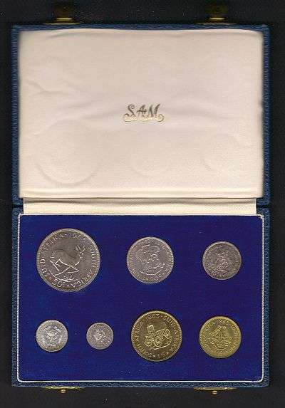 RARE 1963 Union South Africa SHORT PROOF SET In ORIGINAL SAM BOX