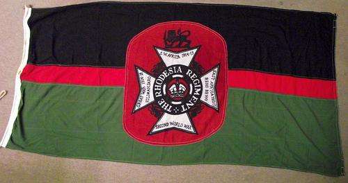 SCARCE ORIGINAL THE RHODESIA REGIMENT FLAG MAKERS WILLIAM SMITH GOUROCK