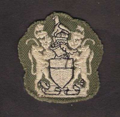 RHODESIAN ARMY WARRANT OFFICERS BADGE EMBROIDED ON KHAKI