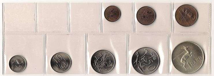 1970 RSA COMPLETE UNC COIN SET WITH SILVER R 1 !
