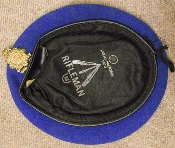 1970 SADF BERET With ASC ADMIN BRANCH BADGE -Size M