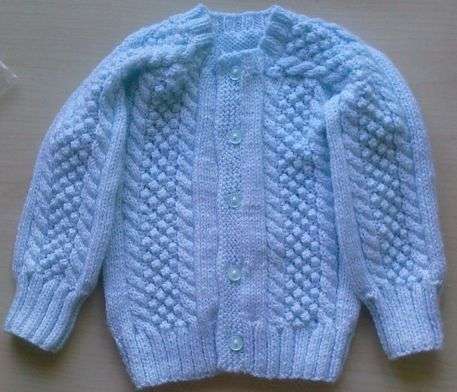 Handknitted cardigan for baby boy