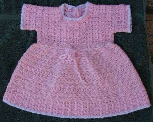 Handcrocheted dress for baby girl