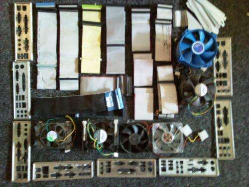 IDE cables, heatsinks, cooling fans, backing plates batch