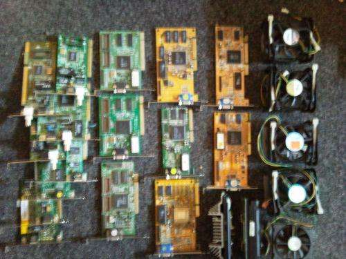 Various display, network cards and heatsinks