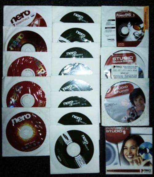 Pinnacle studio,powerdvd,nero.
