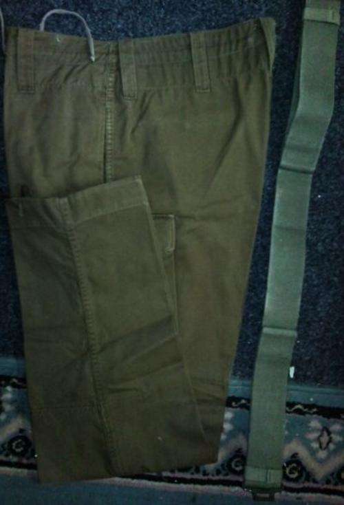 SADF Brown pants in size Large with web belt