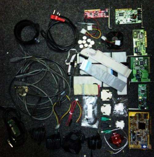 AGP display card,daisy chain,adaptors, ide cables, sata power and data cables ext.