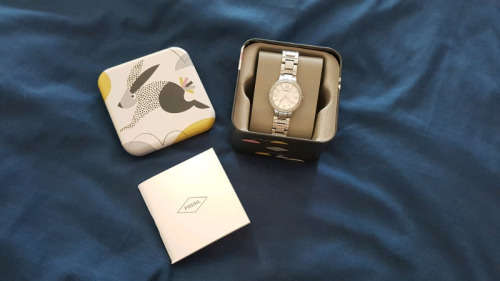 LADIES FOSSIL VIRGINIA STAINLESS STEEL WATCH