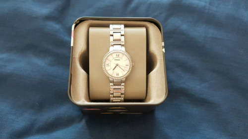 LADIES FOSSIL VIRGINIA STAINLESS STEEL WATCH