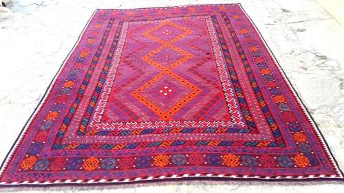 MAGNIFICENT VINTAGE HAND MADE KILIM  3.55 m x 2.41 m EXCELLENT CONDITION!!!!!!!