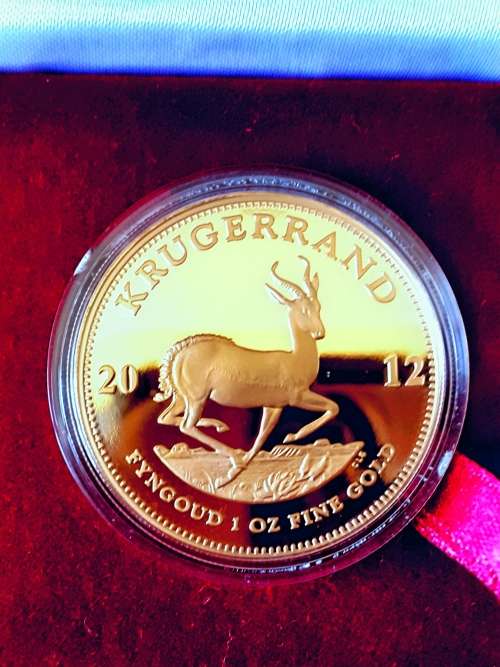 2012 PROOF KRUGER RAND 1 OUNCE .. 34 GRAMS 22ct. PROOF 70.....six available