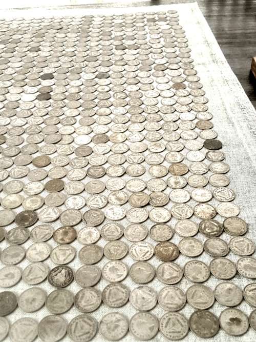 MASSIVE 3D COLLECTION .1951-1961.   930 x UNION  3D's.  1.311 KG's of silver