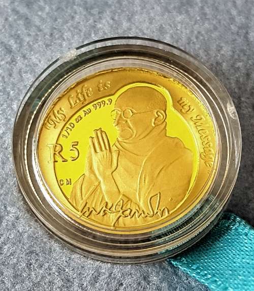 2008 PROTEA 24 CT GOLD PROOF SET. M GHANDI. please read..........