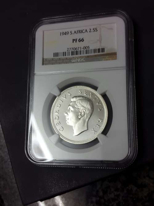 1949  SA UNION SHORT PROOF SET.... HIGH GRADES BY NGC