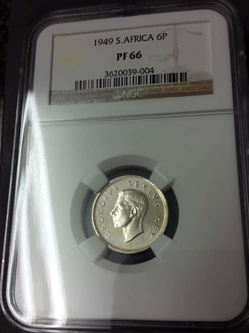 1949  SA UNION SHORT PROOF SET.... HIGH GRADES BY NGC