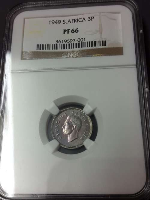 1949  SA UNION SHORT PROOF SET.... HIGH GRADES BY NGC
