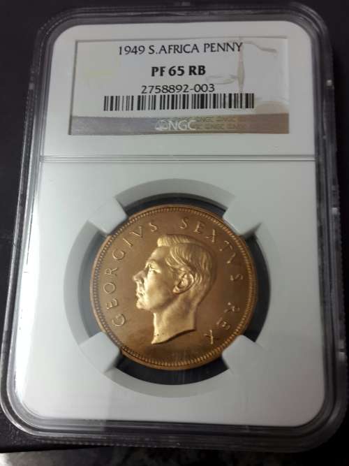 1949  SA UNION SHORT PROOF SET.... HIGH GRADES BY NGC