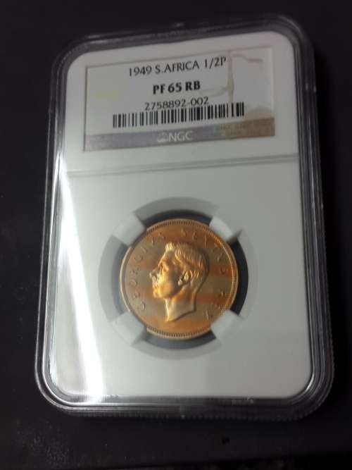 1949  SA UNION SHORT PROOF SET.... HIGH GRADES BY NGC