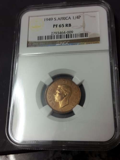 1949  SA UNION SHORT PROOF SET.... HIGH GRADES BY NGC