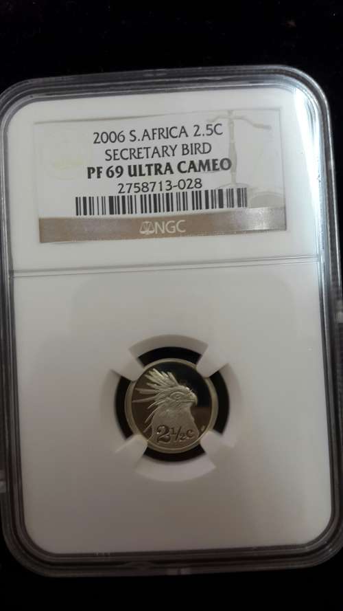2006 FLYPRESS TICKEY SECRETARY BIRD  GRADED  PF69 ULTRA CAMEO BY NGC.