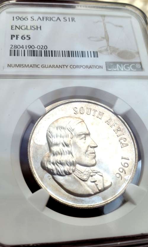 RARE 1966 ALTERNATE LANGUAGE SILVER  R1 GRADED PF 65 BY NGC