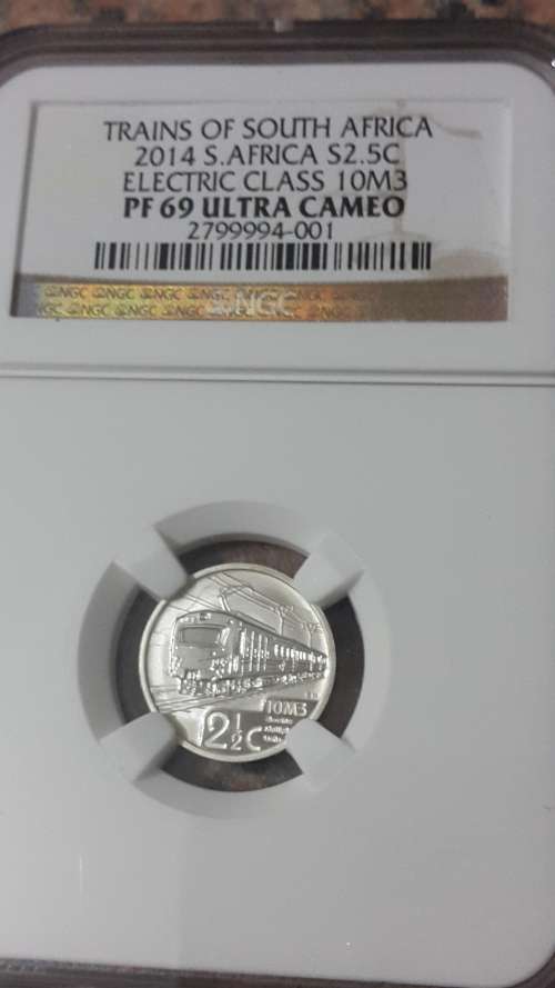 2014 RSA SILVER 2.5 CENTS GAUTRAIN   GRADED   BY NGC