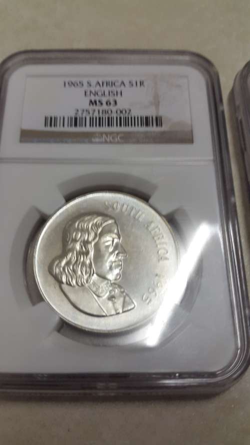 1965  RSA SILVER R1 ENGLISH   GRADED  MS 63  BY NGC