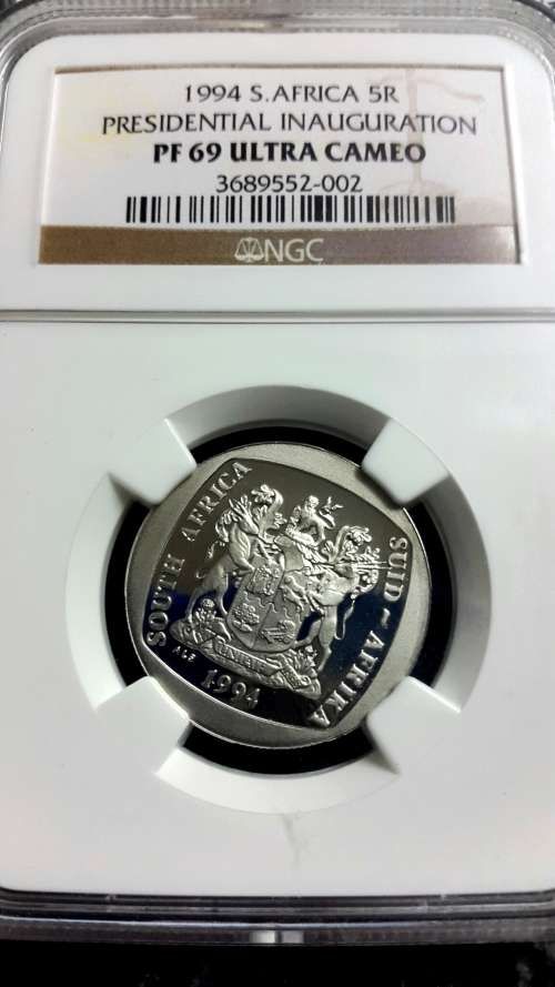 1994 RSA INAUGURATION  R5  GRADED PF 69 ULTRA CAMEO   BY NGC