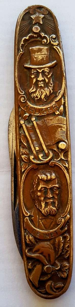 BOER WAR POCKET KNIFE..KRUGER DE WET .. SOLIGEN GERMANY.  BLADES PRISTINE