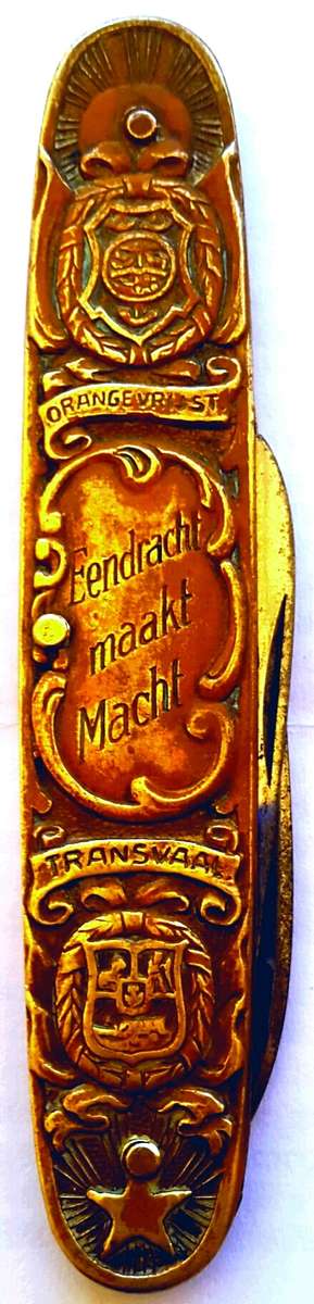 BOER WAR POCKET KNIFE..KRUGER DE WET .. SOLIGEN GERMANY.  BLADES PRISTINE