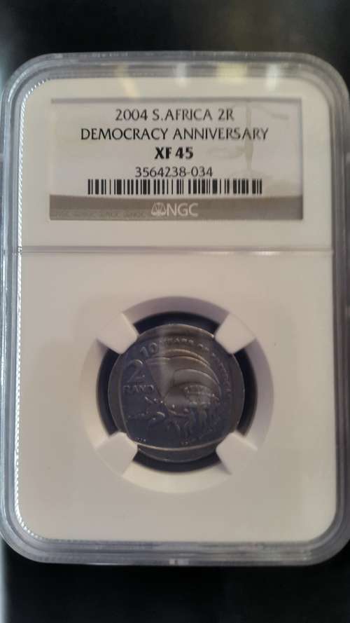 2004 RSA R2 DEMOCRACY ANNIVERSARY GRADED XF45 BY NGC