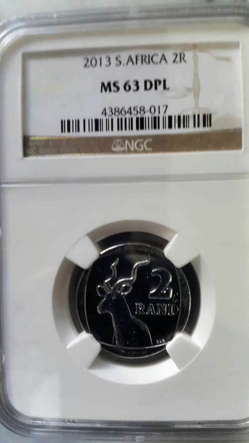 2013 RSA 2 RAND GRADED MS63 DPL BY NGC