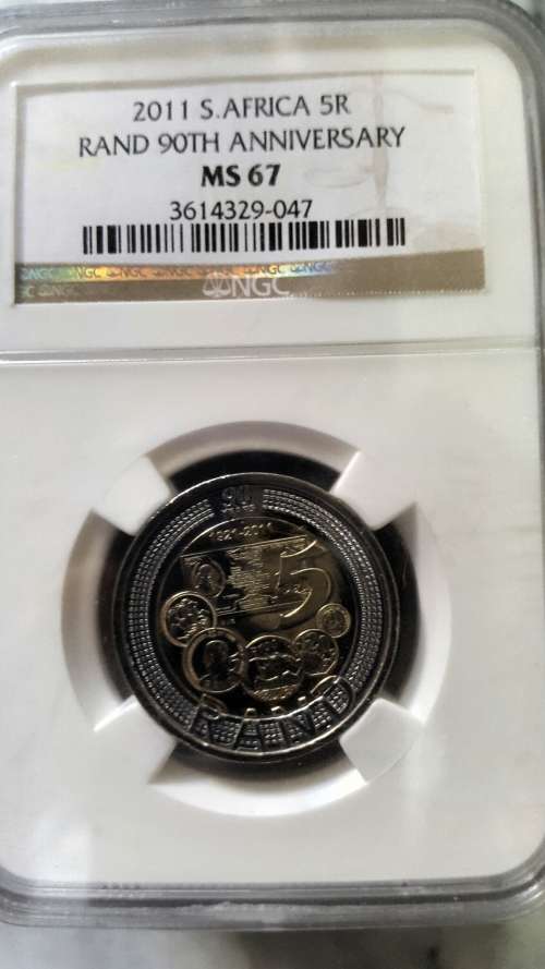 2011 RSA 5 RAND GRADED MS67 BY NGC