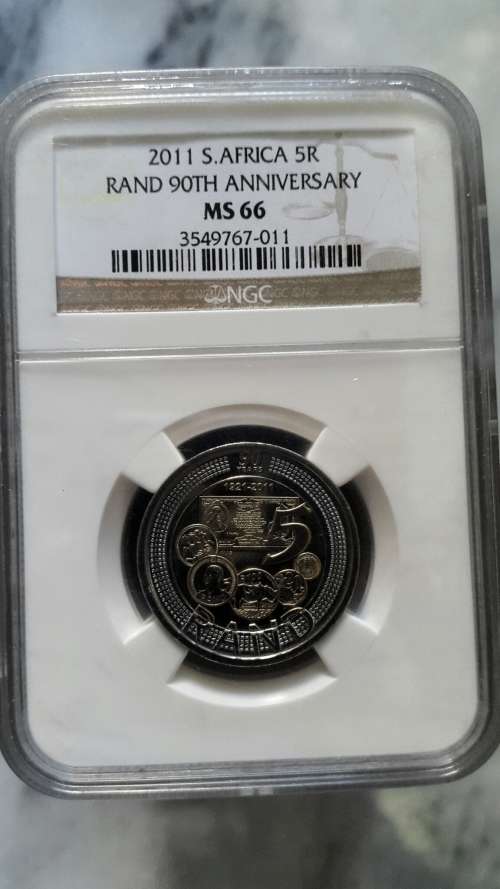 2011 RSA 5 RAND GRADED MS66 BY NGC