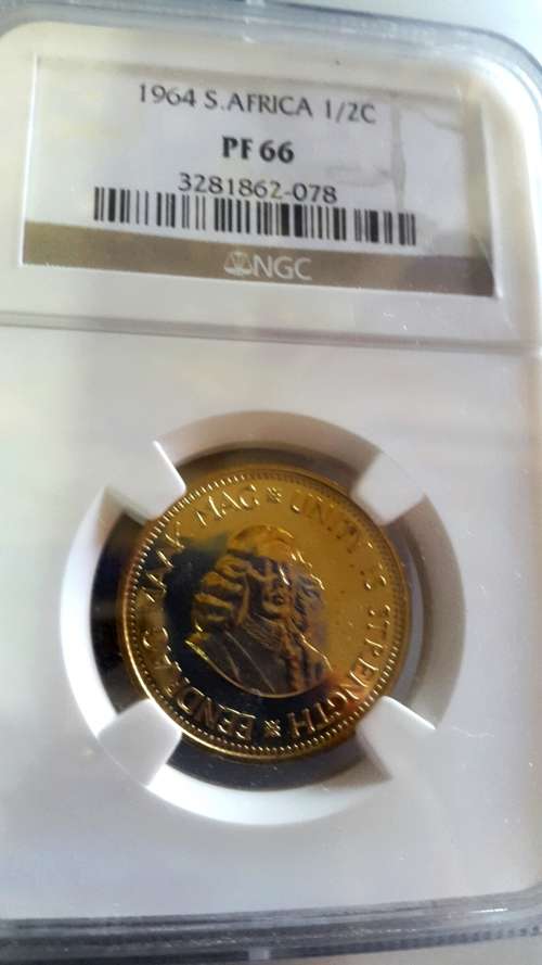 1964 RSA 1/2 CENT GRADED PF66 BY NGC