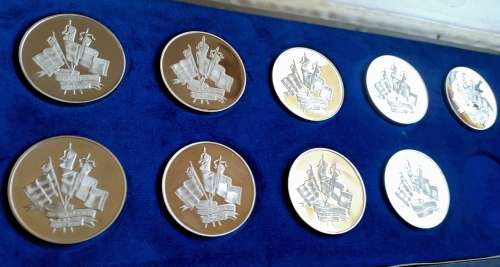 ANGLO BOER WAR GENERALS.  Ltd EDITION.  +- 40 GRAMS STERLING SILVER EACH X 9