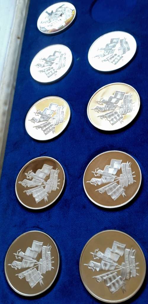 ANGLO BOER WAR GENERALS.  Ltd EDITION.  +- 40 GRAMS STERLING SILVER EACH X 9