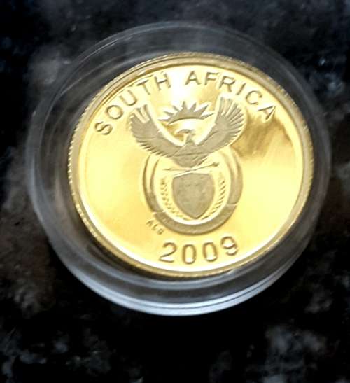 1 / 10 th 24  ct SOLID GOLD RSA R1 dated  2009... 3 available. .. bid per coin