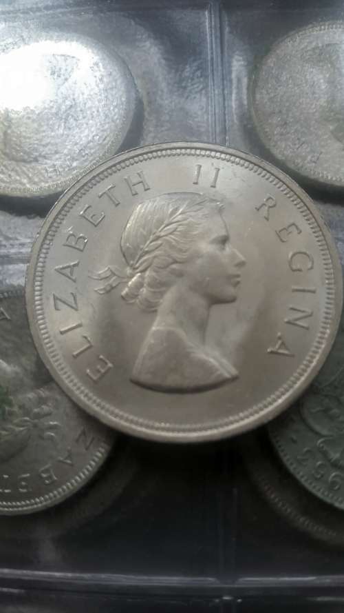 1956 SA  UNION CROWN IN HIGH  MINT STATE