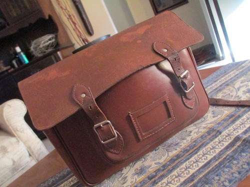 LARGE VINTAGE LEATHER BAG- ALL 100 % GENUINE LEATHER